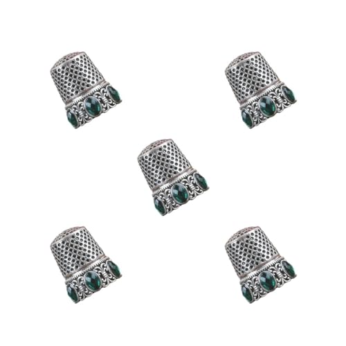 Dés à coudre durables en métal argenté pour patchwork et couture - 2