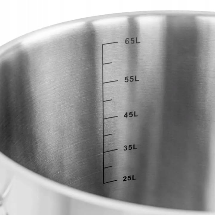 Mega-M Pentola GRANDE a induzione in acciaio inox con coperchio standard (71L)