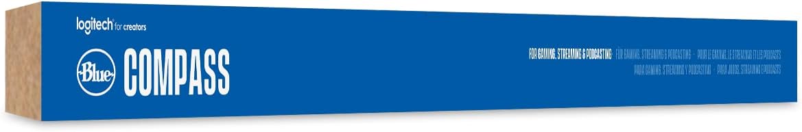 Logitech G Creators Blue Microphones Compass, Blue Yeti Mic Arm, Tubular Type, Articulated Mic Arm, Internal Springs, Desktop Clamp, Integrated Cable Management, Recording, Podcast - Black