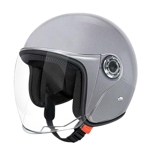 Yianyal Casco de moto grande – Casco abierto para adultos | Equipo protector con visera para aventura desplazamiento scooter deportivo