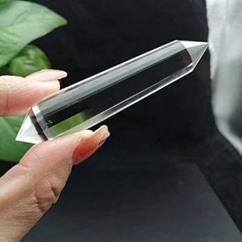 7cm 12 Sided Facet Clear Crystal Vogel Natural Double