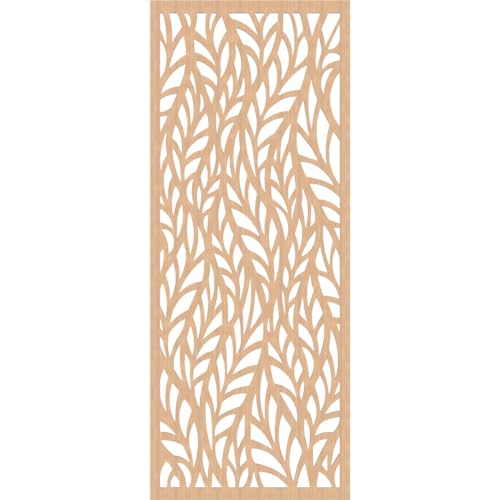 Image of Ortonville Decorative Pierced Fretwork Wood Wall Panels, 35 3 /8 inchW x 89 3 /8 inchH x 3 /8 inchT, Hickory
