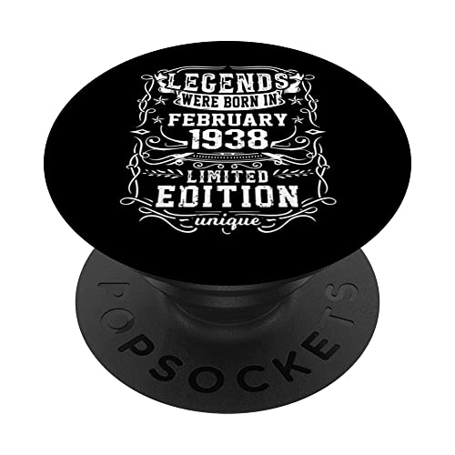 Cumpleaños Febrero 1938 Edición Limitada Regalo February PopSockets PopGrip Intercambiable