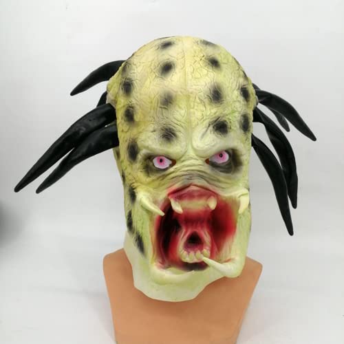 Masque de prédateur vert monstre horreur horreur effrayant hétérosexuel tueur casque Halloween mascarade décoration manga cosplay costum Cover