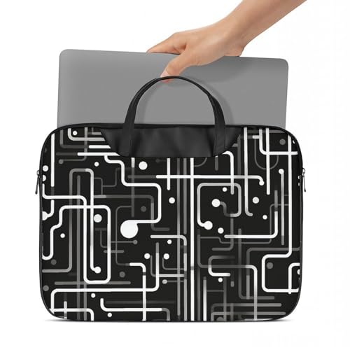 Bolso para portátil impermeable con patrón Pipe 17" miniatura 6