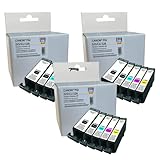 Compatible Générique Pack de 15 Cartouches d\'encre Compatible pour Canon PGI525/CLI526-4529B001/4540B017