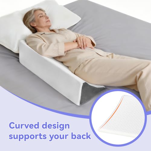 Image of Vekkia Wedge Pillow for Side Sleeping, Back Support with High-Density Foam