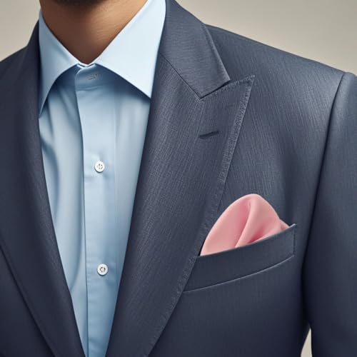 Image of Men's Pocket Square, Solid Color Boys Handkerchiefs for Men Wedding Party