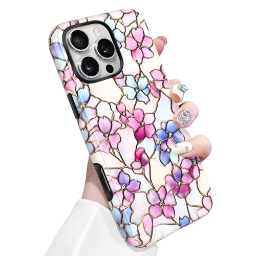 Newseego Trasparente Custodia Magnetica per iPhone 16 Pro Max - Compatibile di MagSafe, Carino Ciliegia Amore Cuore Stampa Per Ragazze Donne Sottile Morbido TPU+PC Cover Antiurto per iPhone 16 Pro Max