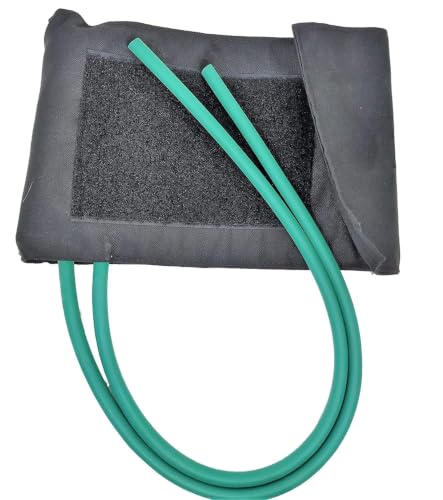 Image of Blood Pressure Rubber Bulb Pump Replacement for Sphygmomanometer, Universal Air Inflation Pump, Green, Soft Rubber (BP Cuff With Bladder)