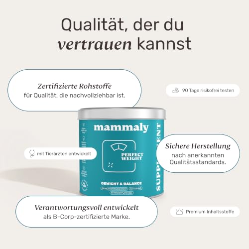 mammaly Perfect Weight® Abnehm-Komplex mit Zellulose für Hunde (120 Snacks)