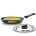 Futura 10" Hard Anodised Frying Pan with Lid, Medium, Black