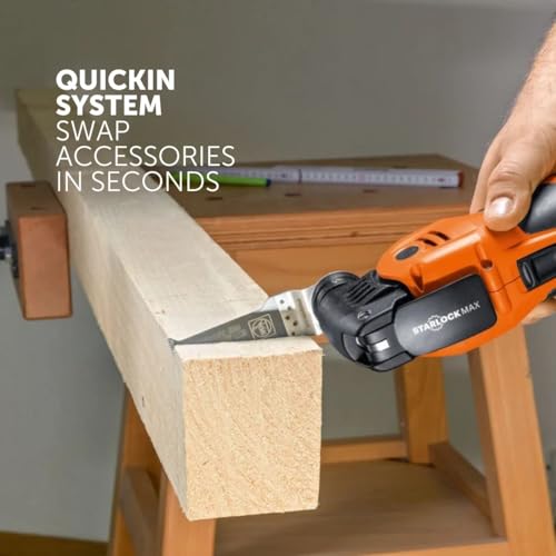 Fein MultiMaster MM 700 Max for Interior Construction and Renovation - Starlock Max Mount, QuickIn System, Constant Speed, Metal Drive Head - 72296863090