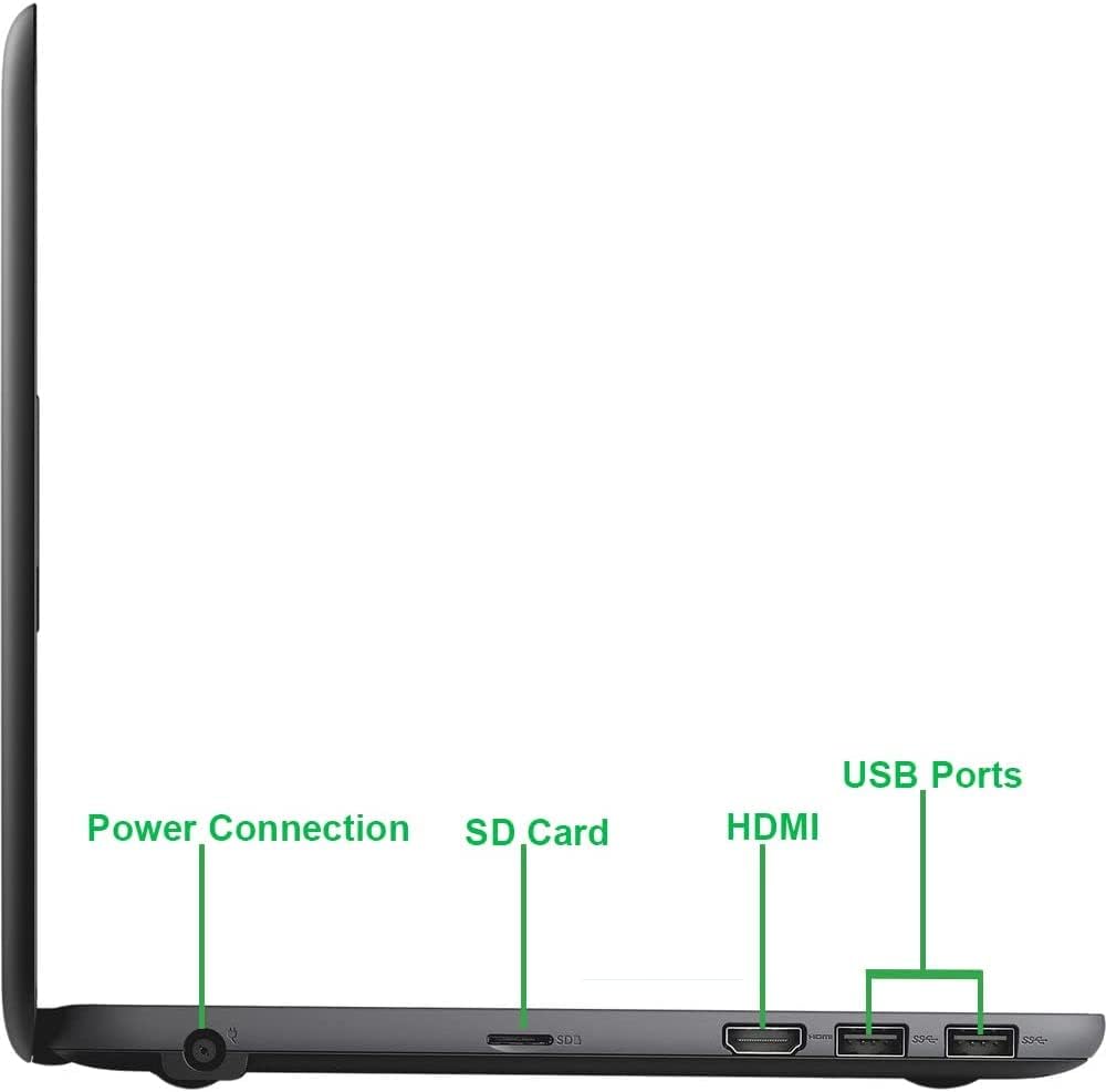 Dell Chromebook 3180 Laptop PC, Intel Celeron N3060 Processor, 4GB Ram, 64GB Solid State Drive, Wi-Fi | Bluetooth, HDMI, USB 3.1 Gen 1, Web Camera, Chrome OS (Non-Touch) (Renewed)