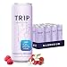 TRIP Lightly Sparkling Adaptogen Drink, Non Alcoholic Drink with Magnesium, Ashwagandha, Lions Mane & L Theanine, No Added Sugar Mocktail, Vegan, Raspberry Blossom, 12 Oz, 12Pk