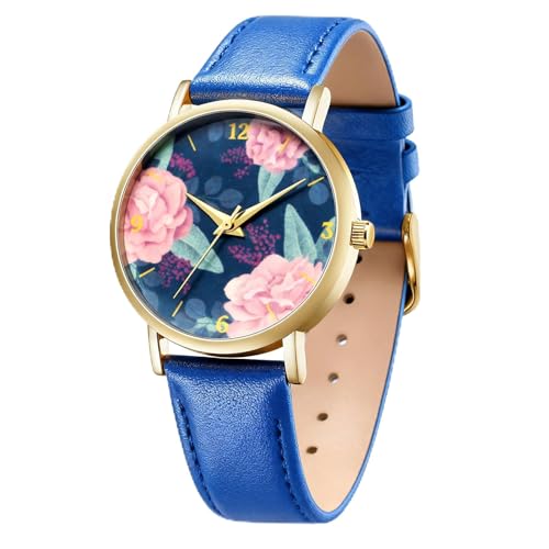 Montre analogique pour femme cadeau idéal petit cadran élégant et bracelet en cuir