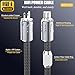Viborg Audiophile Power Cable, 3.3FT, HiFi Power Cord, 2x9AWG, 16pcs Multiplex Copper Conductor AC Hi-end Power Wire Mains Cord with US+IEC C15 for Power Filter, Turntable, Amp, CD, DAC