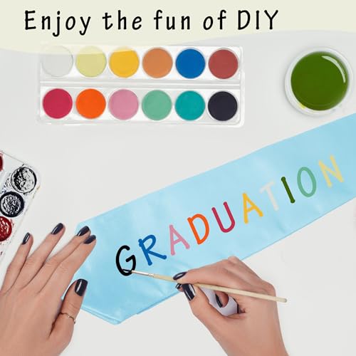 Image of GraduationMall 24 Pieces 72 Inch Plain Graduation Stole Bulk Sublimation Blank Honor Graduation Sash Unisex Adult