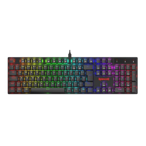 Teclado Mecânico Gamer Redragon Apas RGB Preto Full Size