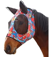 Harrison Howard Super Comfort Stretchy Fitting Horse Fly Mask with UV Protection Soft on Skin wit...