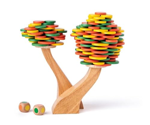 Woody 90918 Holz - Balance Game, Balancier- Motorik Spiel Baum inkl....