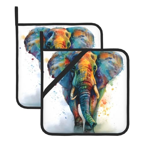 Maniques résistantes à la chaleur forme éléphant coloré - 2