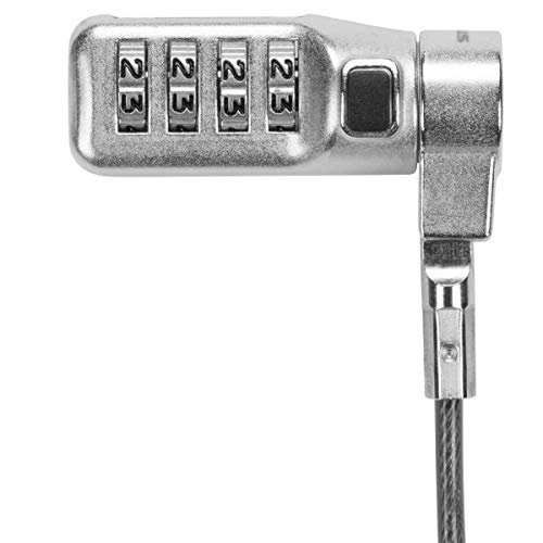 Image of Targus DEFCON 3-in-1 Lock, Resettable Coiled Combination Retail Lock for Laptop Computer and Desktop Security Cable (ASP86CCLGL)