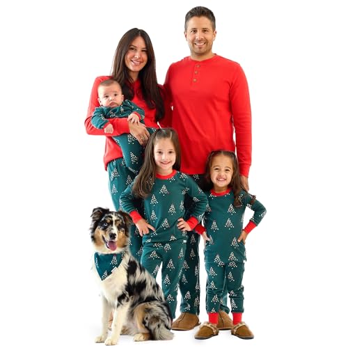 Image of Butterblu Family Jammies Matching Holiday Christmas Pajama Sets | GOTS Certified Organic Cotton for Baby, Toddler, Kids, Adults, and Pets, with Pockets, Perfect for Family Photos