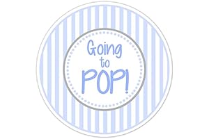 Going to Pop! Baby Bump Blue Stripe Stickers
