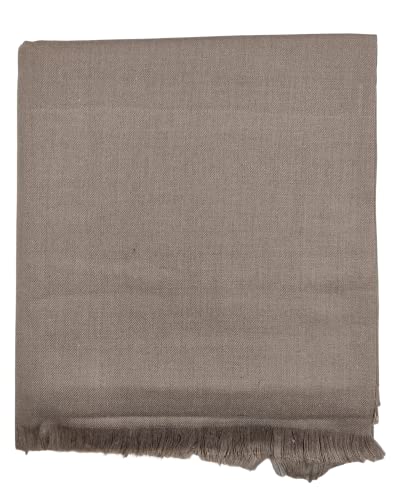 Image of Arvore Bunkaar Men's Dhariwal Plain Woolen Handloom Lohi /Shawl (48 inch X 102 inch)