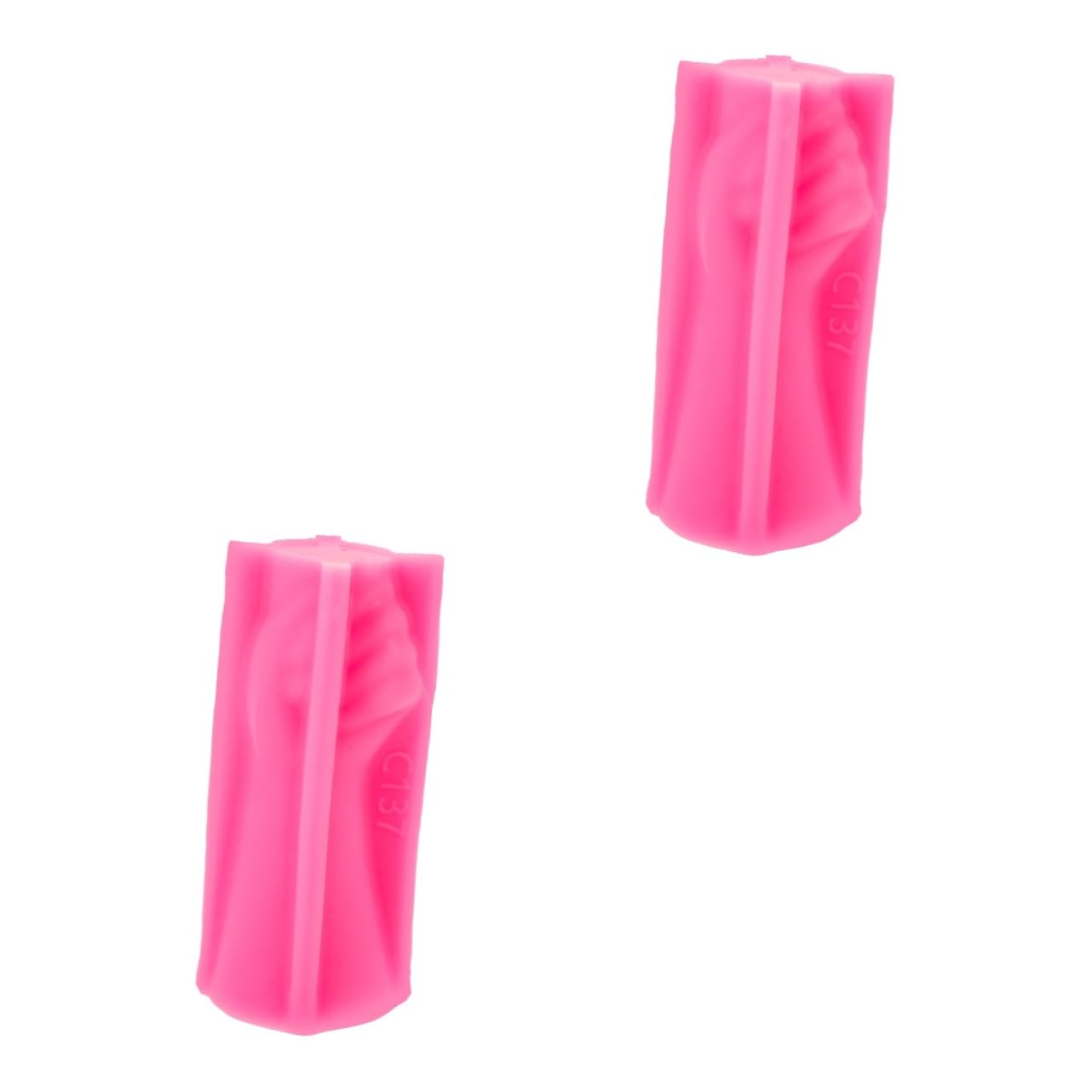 VILLCASE 2St Handgefertigte Blumentopfform handgemachte handmade künstlicher Farn zylindrisch epoxidharz formen Schminkpinsel Form für Zement Desktop-Deko-DIY-Form Rosa