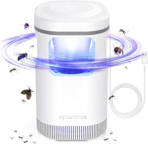 Fly Killer, Mosquito Killer Lamp USB Flies Killer Electric Bug Zapper Quiet UV Mosquitoes Killer Lamp Portable Fruit Fly Trap for Indoor Outdoor Home Kitchen Garden Camping