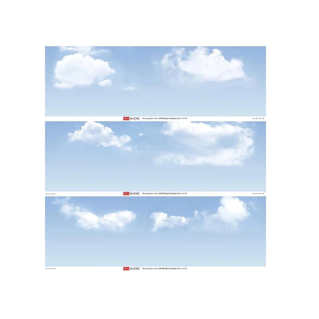 Peco SK-P03 Sky & Clouds 2400x333mm Photo Scenic Background