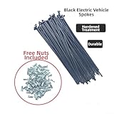 Electric Bike Spokes 36pcs Set - Durables Black Hardened Spokes for Electric Bicycles, Reinforced Alloy Design for High Load Capacity, Fits Multiple E-Bike Models with Included Nuts(166MM) - Image 3
