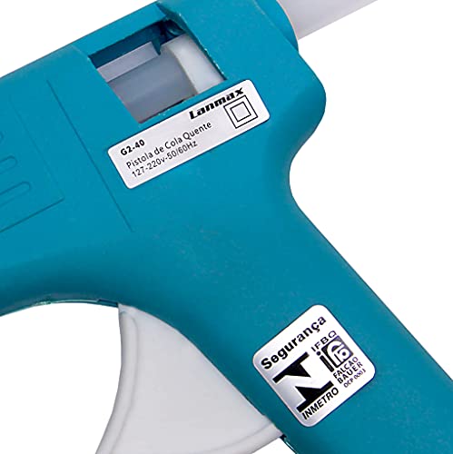 Pistola De Cola Quente de Uso Profissional 13W Lanmax + 2 Bastões 12mm