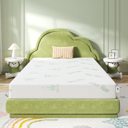 BedStory Twin Mattress 5 Inch, Medium Firm Single Mattresses, Charcoal Foam Matelas Simple Removable Mattress Cover, CertiPUR-US Certified, Bed Mattress-in-a-Box, Suitable for Infants and Children