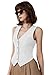QINSEN Vest for Women V Neck Sleeveless Fully Lined Button Front Fashion Casual Waistcoat White S