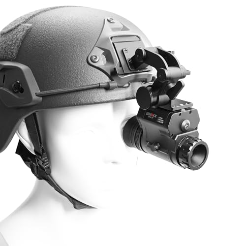 BINOCK NVG50 Night Vision Monoculr - Helmet Mounted Digital Night Vision Scope with WiFi 1-4X Zoom 4 Color Modes & 940nm IR HD Recording for Home Camping Outdoor Use