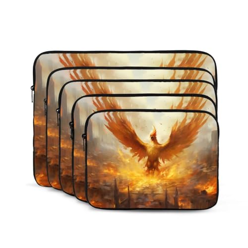 Red Flame Phoenix Laptop Sleeve Case 15 Inch Suitable For Notebook Computer Tablet Traveling Carrying Simple Case2