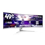 Philips Evnia 49M2C8900L - 49 Inch DQHD OLED Curved Gaming Monitor, 144 Hertz, 0.03ms GtG, HDR400, Ambiglow, FreeSync Prem. Pro (5120x1440, HDMI 2.1, DisplayPort 1.4, USB-C, USB Hub) White