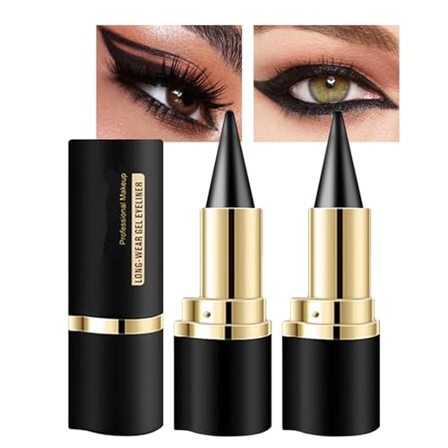 Delineador gel negro 2 piezas maquillaje resistente al agua miniatura 2