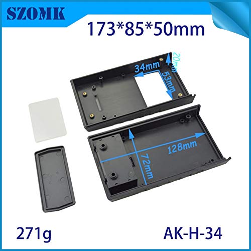 Gimax 4 pieces, 1738550mm desktop plastic electrical handheld enclosure with rubber protect case LCD abs enclosure for pcb design - (Color: yellow)