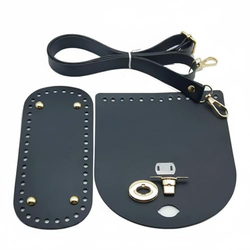 Kit de bolso para talleres de costura con asa ajustable y base de piel PU para tus diseños DIY