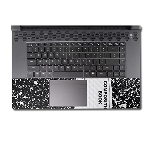 Image of MightySkins Carbon Fiber Skin Compatible with Alienware M17 R5 (2022) Full Wrap Kit - Composition Book | Protective, Durable Textured Carbon Fiber Finish | Easy to Apply | Made in The USA