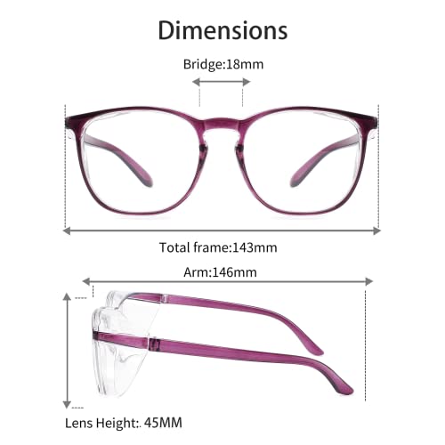 Image of SQIMZAR Safety Glasses Goggles For Women Nurses Protective Eyewear,Anti Fog Safety Goggles