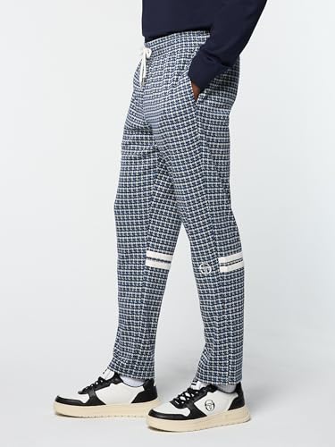 Sergio Tacchini Dallas Houndstooth Track Pant- Maritime Blue3