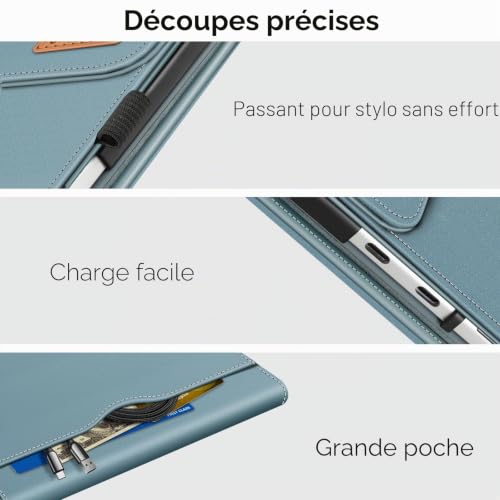 Housse Surface Pro 12 pour travailler en voyage avec support multipositions