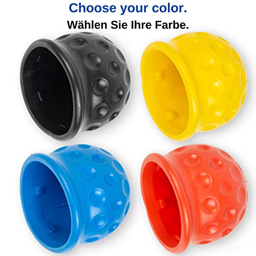 Abdeckung für Anhängerkupplungen, 1 Stück, in Blau, aus Kunststoff, für Ø 50 mm Kugelkopfkupplungen, in Golfball-Form, Kupplungskappe Anhänger, Hänger Kupplung Kappe, Schutzkappe für Anhängerkupplung