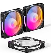 upHere gaming Daisy Chain ARGB ventilateur pc 120mm Haute Performance,régulation PWM ventilateur ...