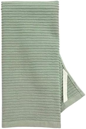 Miniatura 4 de Paños de cocina verde salvia 100% algodón paño suave limpieza secado absorbente rizo acanalado bucle juego de 3 multiusos para uso diario